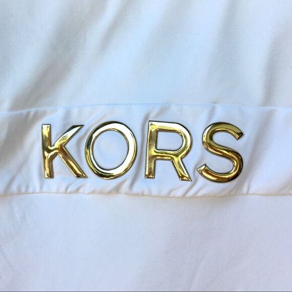 Michael Kors New One Piece White Signature Logo Swimsuit 6 NWT - Picture 11 of 13